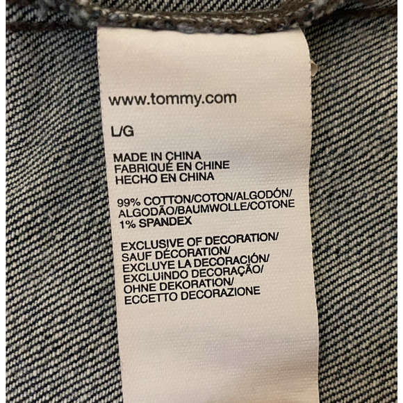 Tommy Hilfiger Jean Jacket Womens Large Western Cowgirl Festival Denim Jacket - Picture 10 of 16